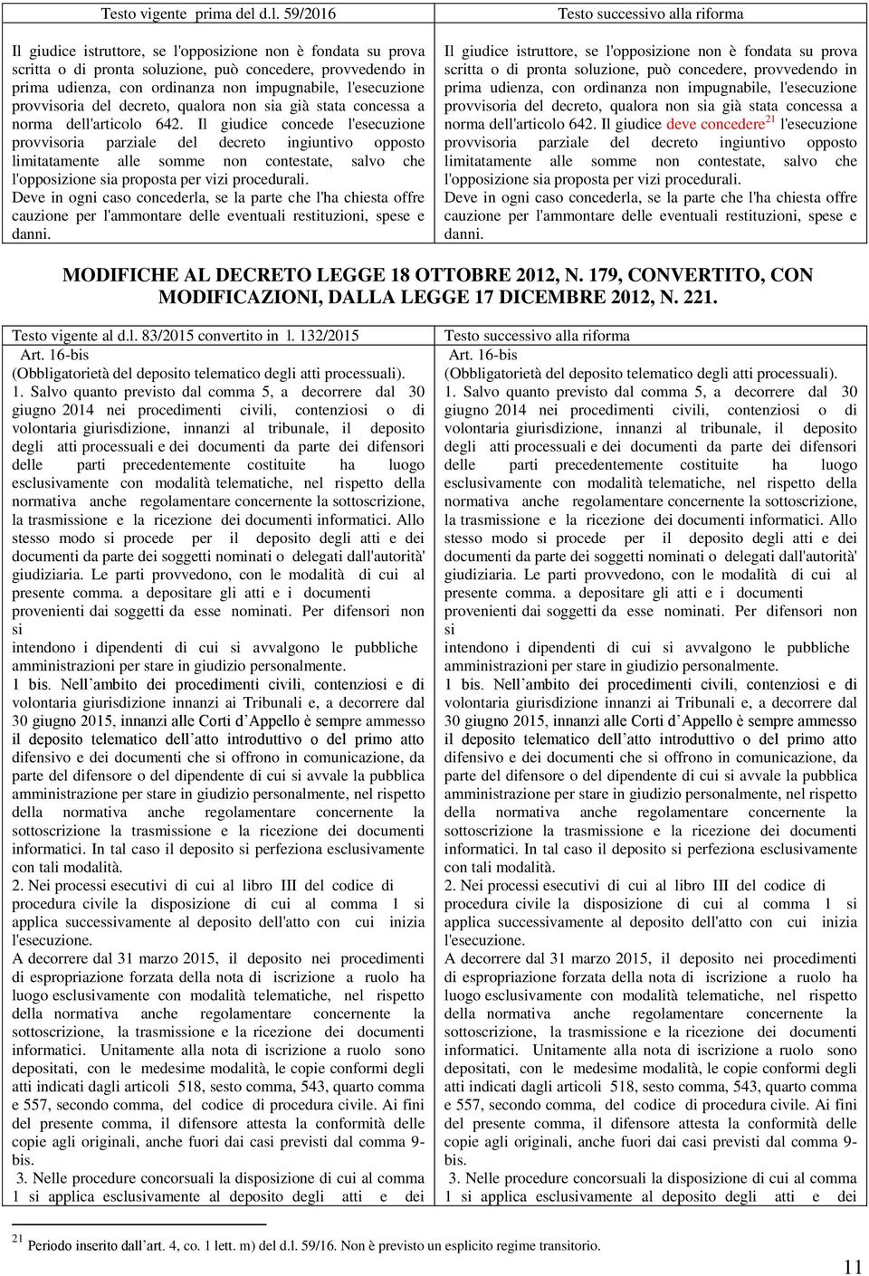 provvisoria del decreto, qualora non sia già stata concessa a norma dell'articolo 642.