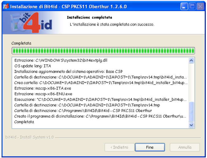 Accettare le condizioni e cliccare su Installa: Attendere il completamento dell installazione e cliccare sul