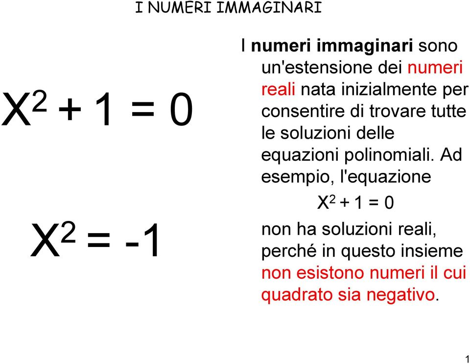 delle equaioni polinomiali.