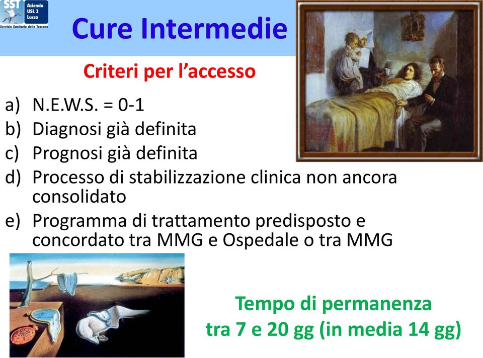 stabilizzazione clinica non ancora consolidato e) Programma di trattamento