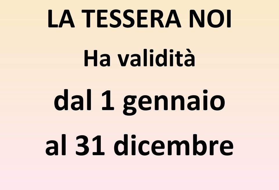 validità dal