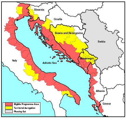 Strumento di Pre-Adesione (IPA) Territori Interessati: territori NUTS III degli Stati membri e dei