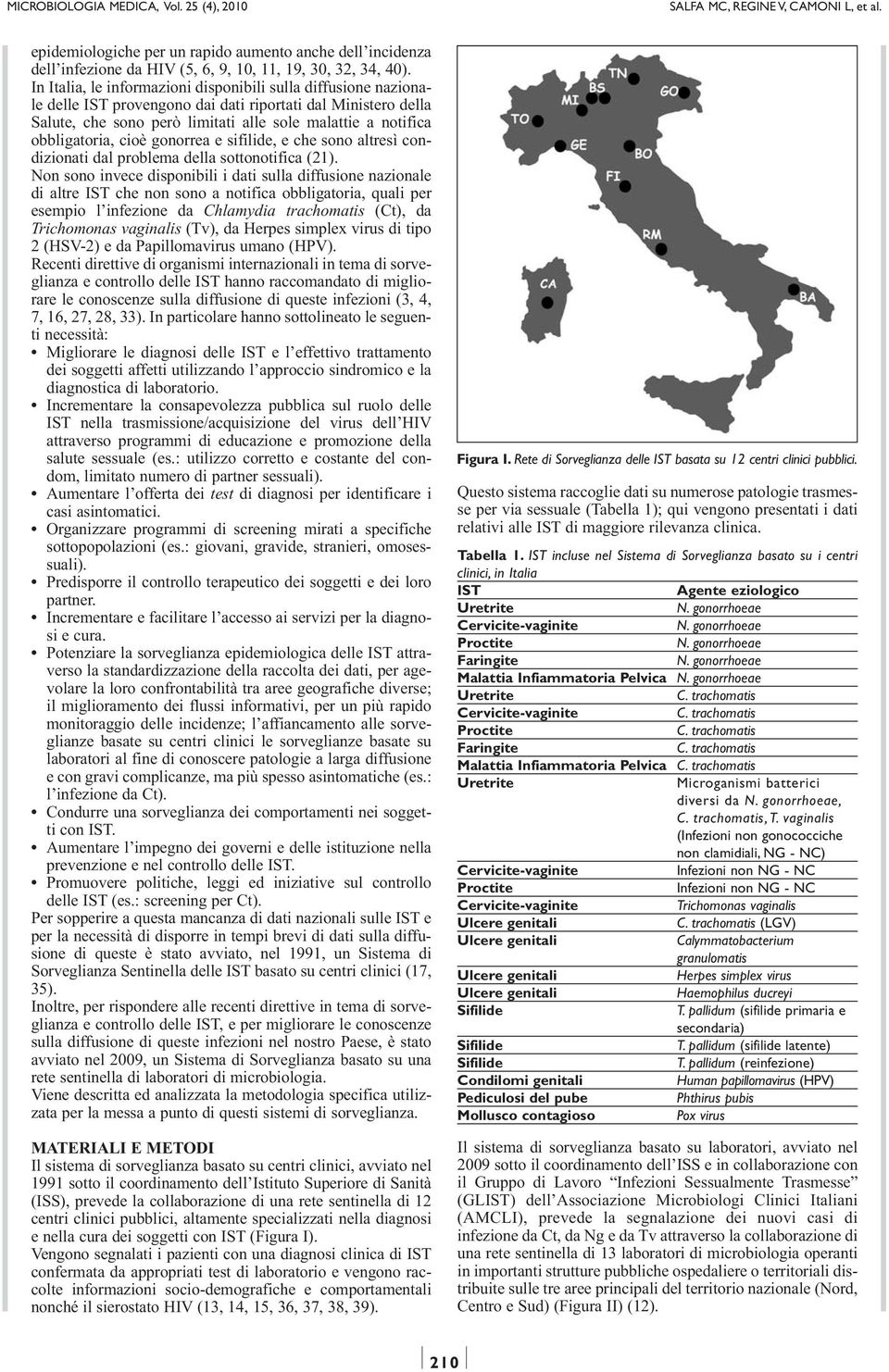 obbligatoria, cioè gonorrea e sifilide, e che sono altresì condizionati dal problema della sottonotifica (21).