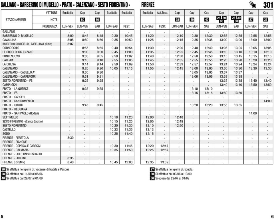 12:10 12:30 12:30 12:55 12:55 12:55 12:55 CAVALLINA 8:05 8:50 8:50 9:35 10:50 11:25. 12:15 12:35 12:35 13:00 13:00 13:00 13:00 BARBERINO DI MUGELLO - CASELLO A1 (Outlet) 8:07............. CORNOCCHIO.
