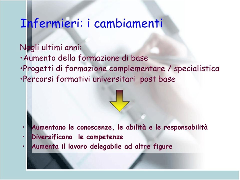 formativi universitari post base Aumentano le conoscenze, le abilità e le