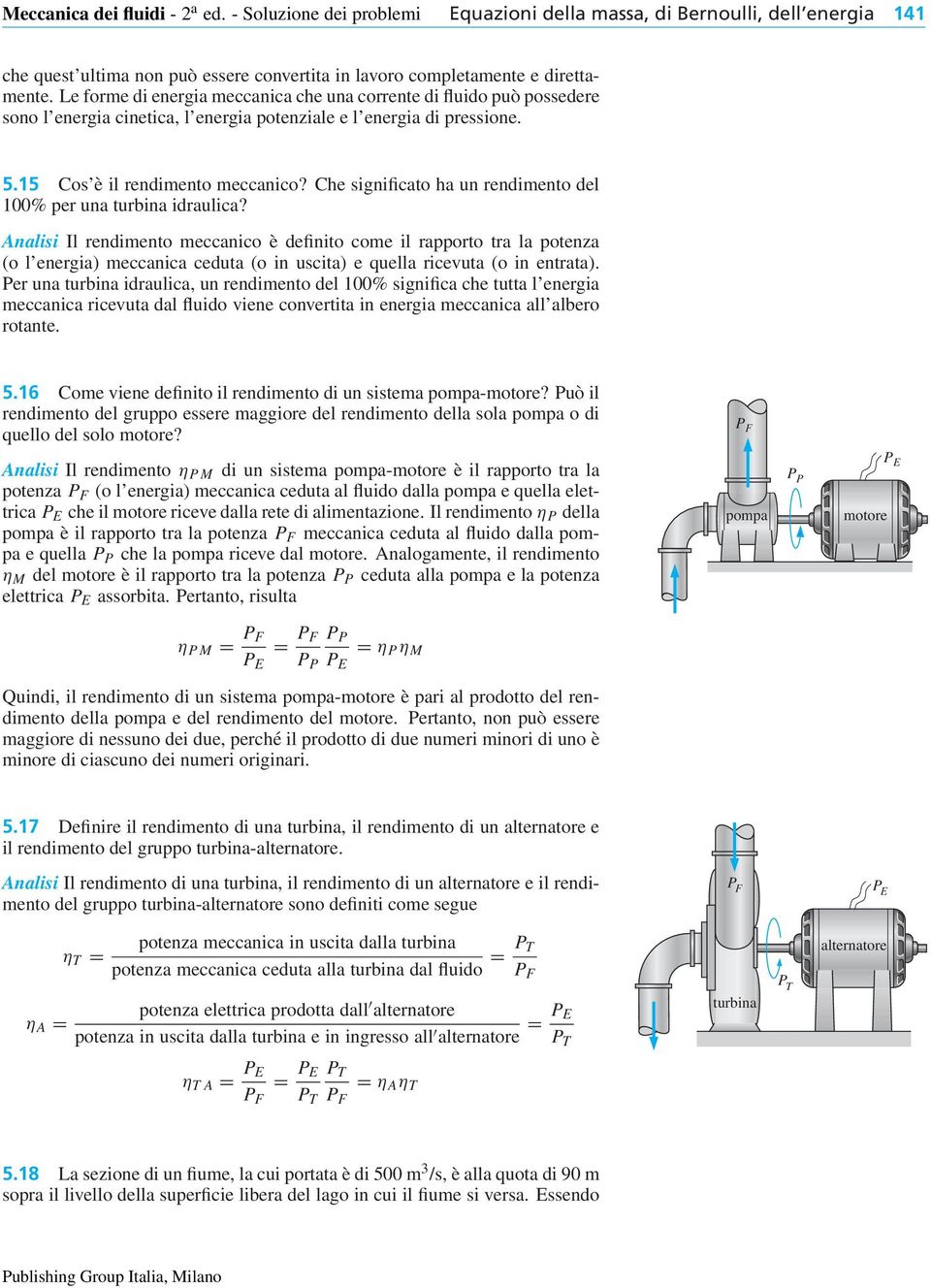 Che significato ha un rendimento del 100% per una turbina idraulica?