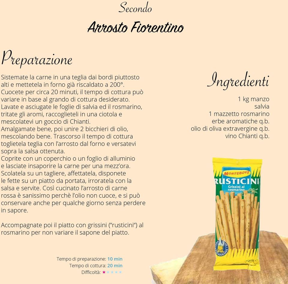 Lavate e asciugate le foglie di salvia ed il rosmarino, tritate gli aromi, raccoglieteli in una ciotola e mescolatevi un goccio di Chianti.