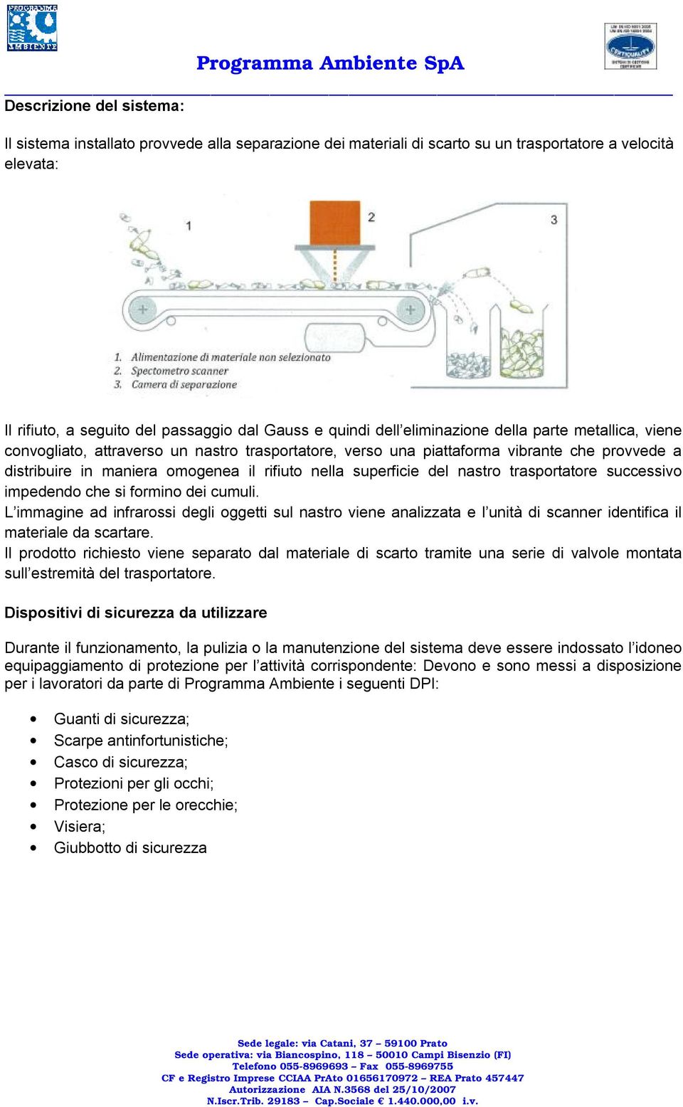 nella superficie del nastro trasportatore successivo impedendo che si formino dei cumuli.