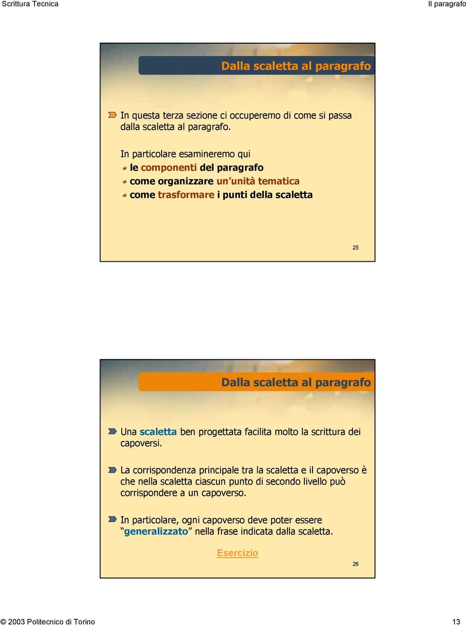 al paragrafo Una scaletta ben progettata facilita molto la scrittura dei capoversi.