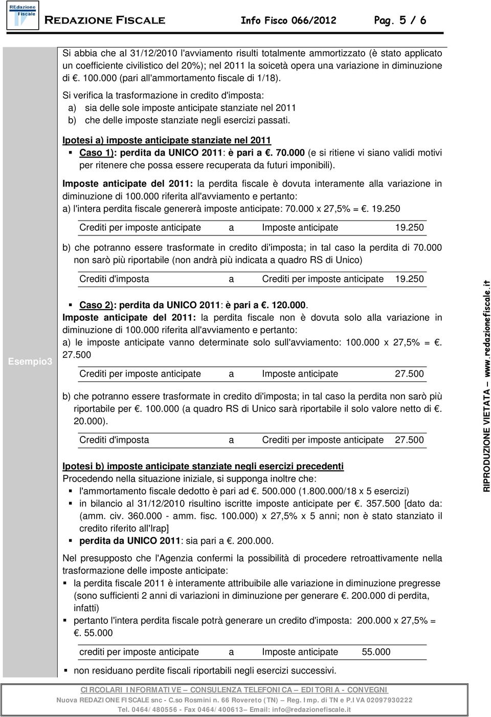 000 (pari all'ammortamento fiscale di 1/18).