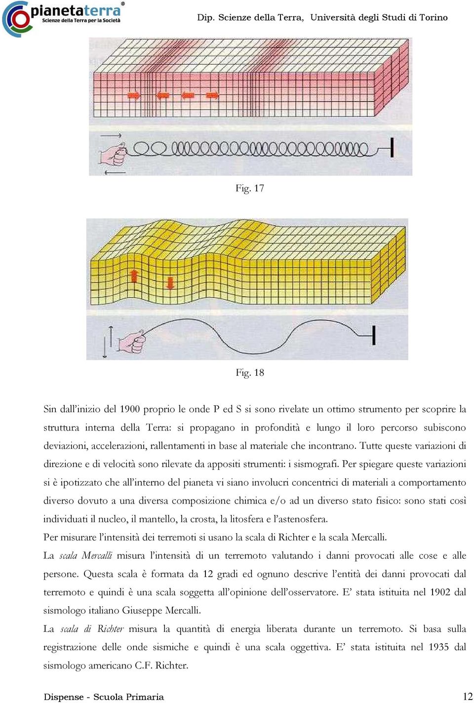 deviazioni, accelerazioni, rallentamenti in base al materiale che incontrano. Tutte queste variazioni di direzione e di velocità sono rilevate da appositi strumenti: i sismografi.