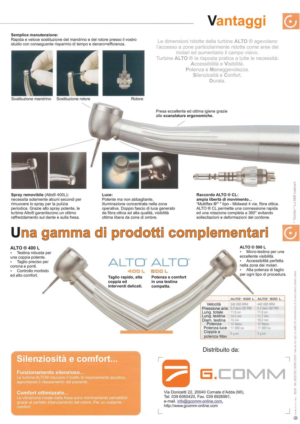 Turbine ALTO la risposta pratica a tutte le necessità: Accessibilità e Visibilità. Potenza e Maneggevolezza. Silenziosità e Confort. Durata.