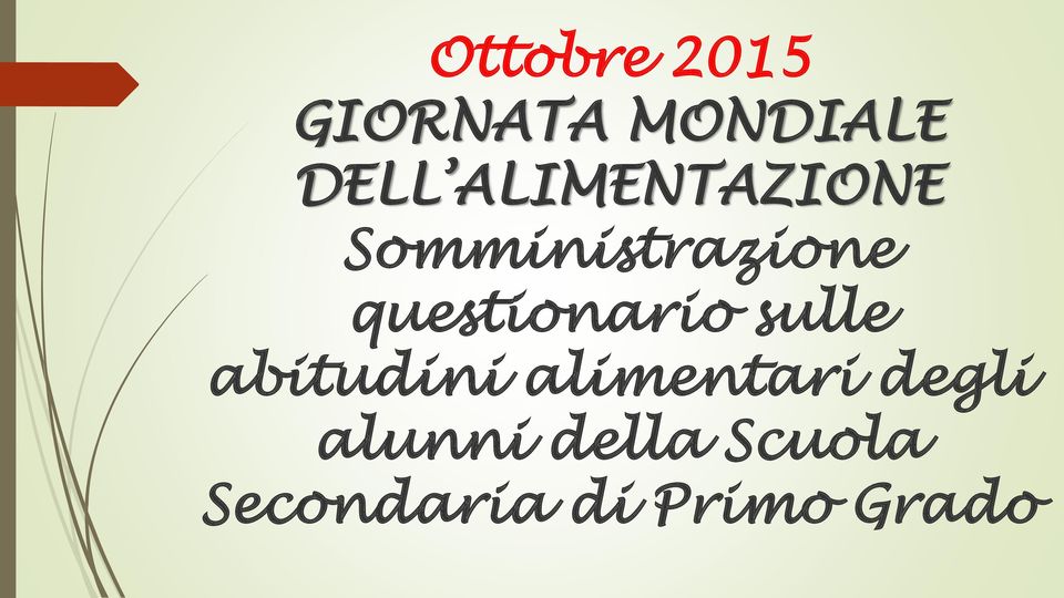 questionario sulle abitudini alimentari