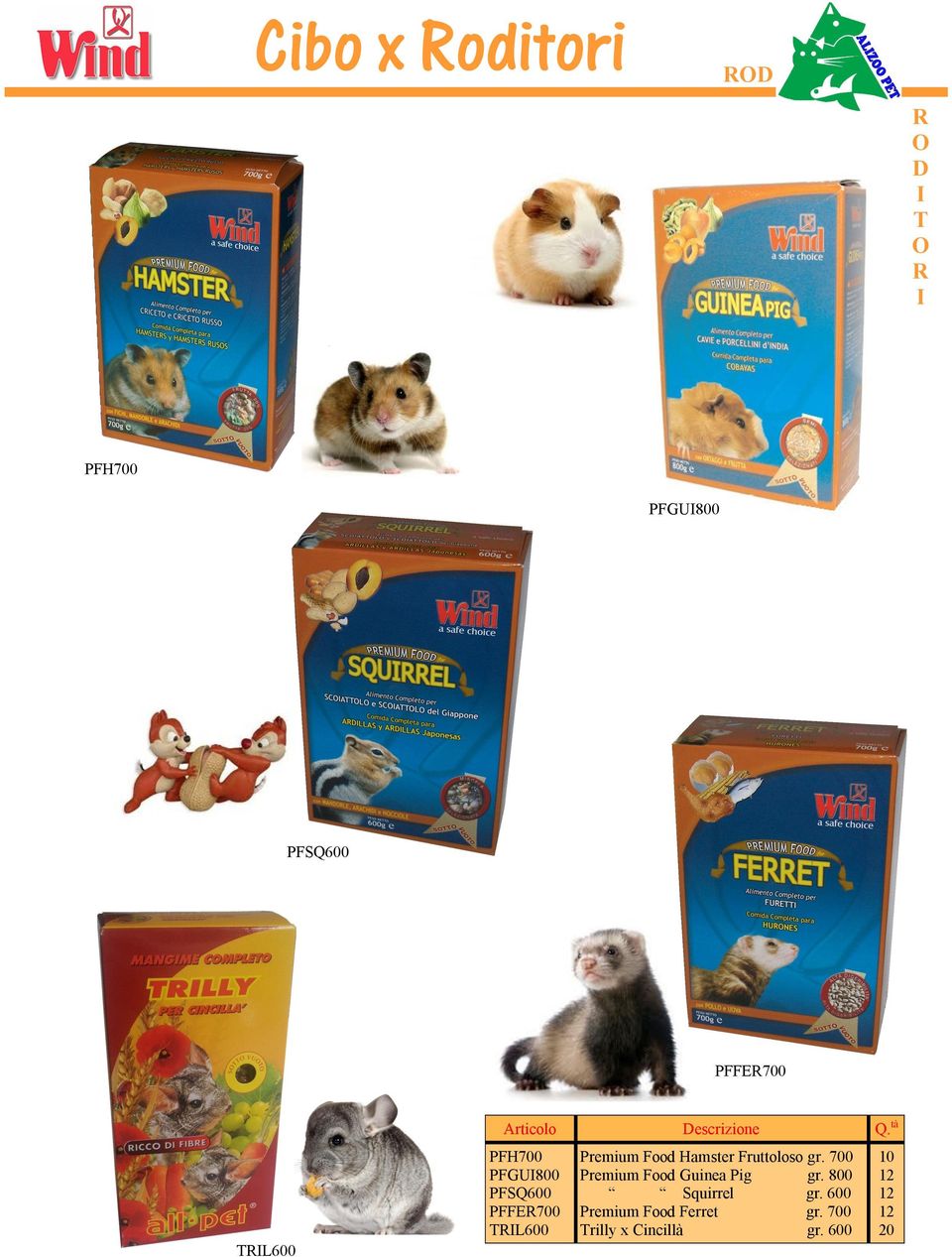 tà Premium Food Hamster Fruttoloso gr.