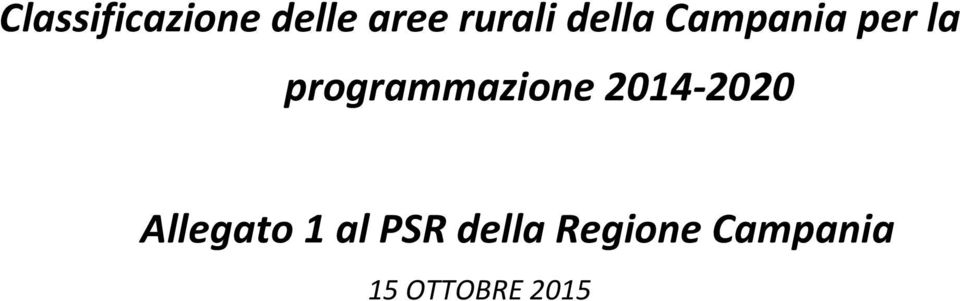 programmazione 2014-2020 Allegato