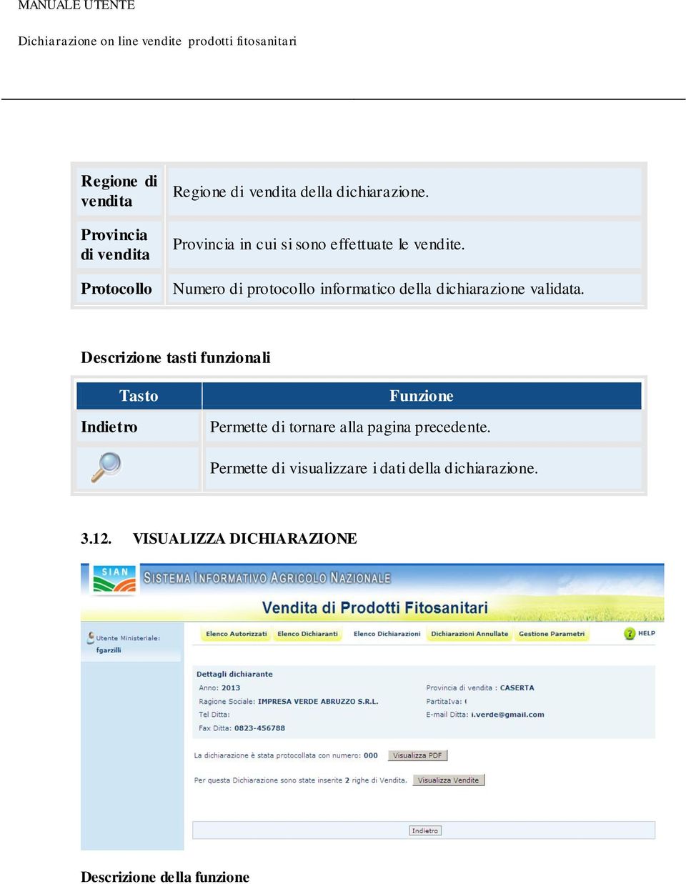 Numero di protocollo informatico della dichiarazione validata.