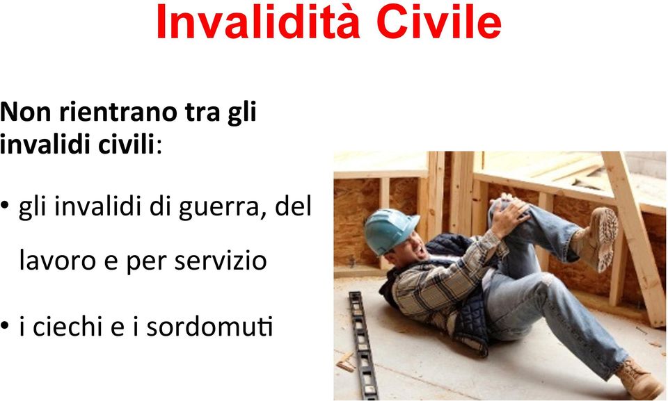 invalidi di guerra, del lavoro