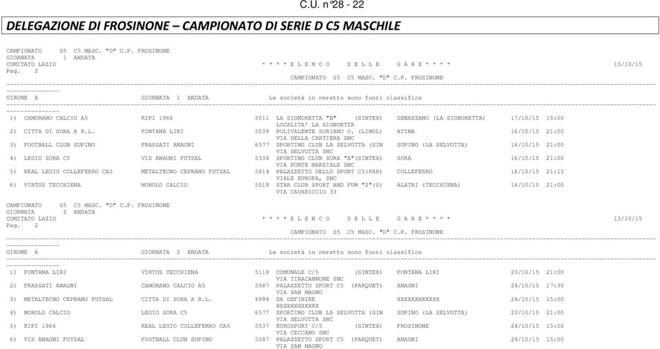 ONATO S5 C5 MASC. "D" C.P.