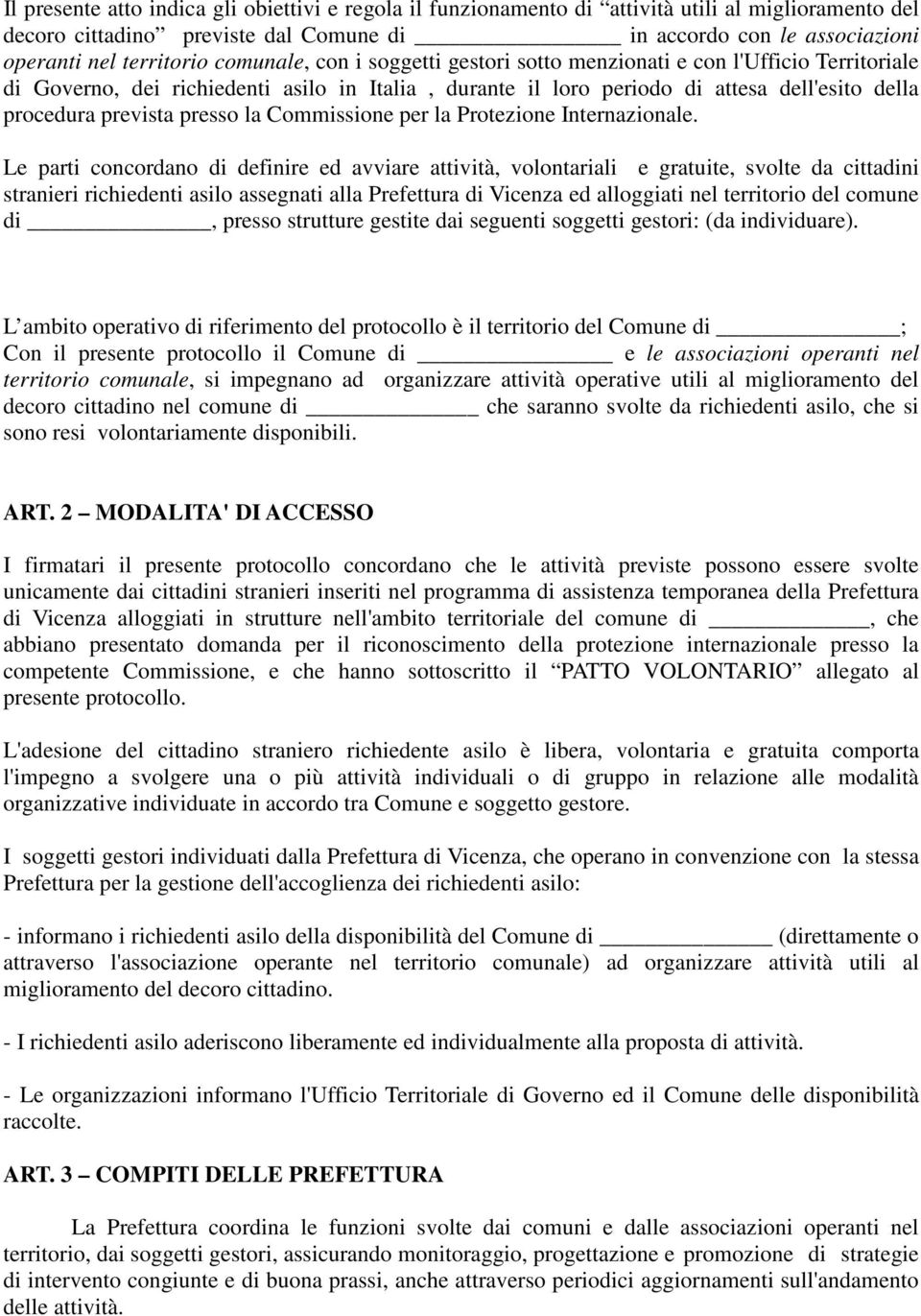 presso la Commissione per la Protezione Internazionale.