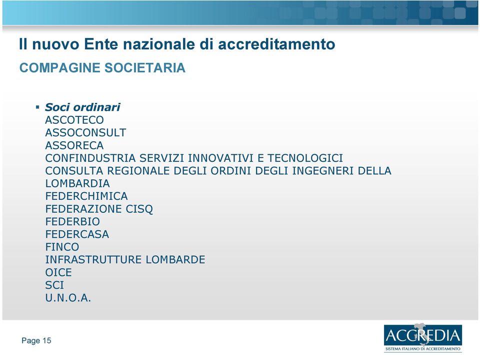 DEGLI ORDINI DEGLI INGEGNERI DELLA LOMBARDIA FEDERCHIMICA FEDERAZIONE