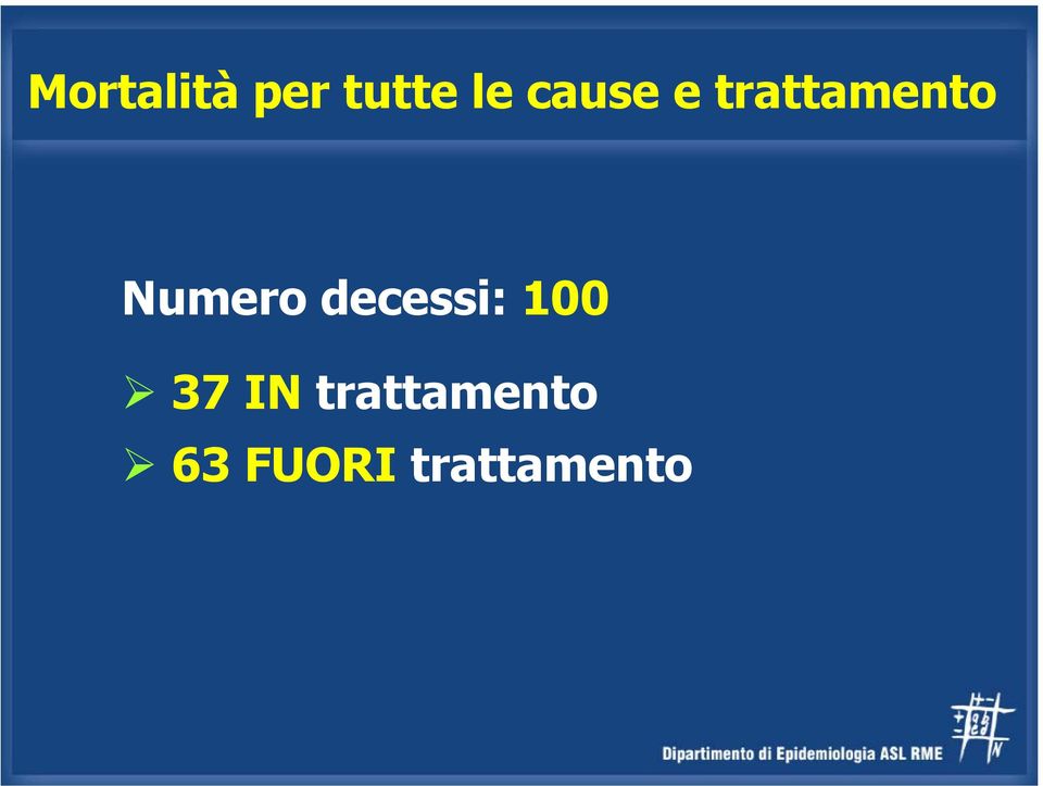 Numero decessi: 100 37 IN