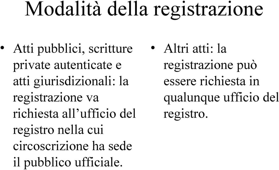 registro nella cui circoscrizione ha sede il pubblico ufficiale.