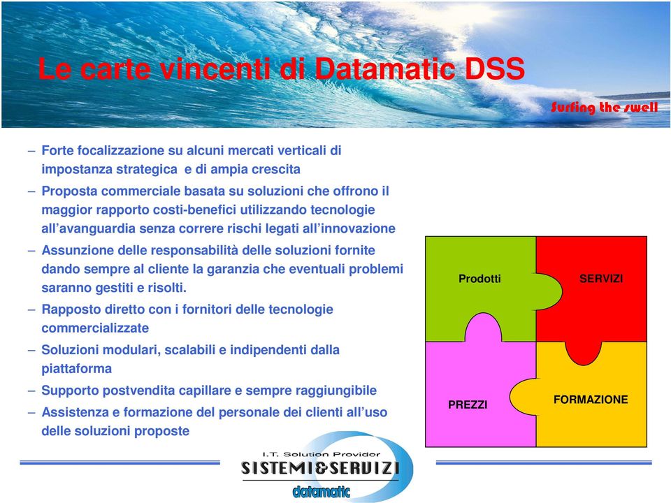 al cliente la garanzia che eventuali problemi saranno gestiti e risolti.