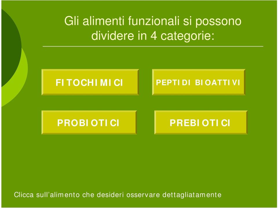 PEPTIDI BIOATTIVI PROBIOTICI PREBIOTICI