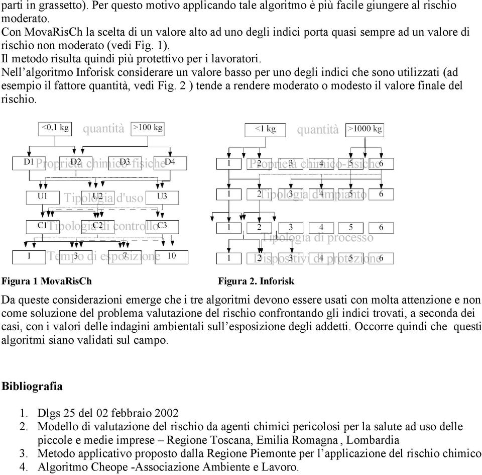 Nell algoritmo Inforisk considerare un basso per uno degli indici che sono utilizzati (ad esempio il fattore quantità, vedi Fig. 2 ) tende a rendere moderato o modesto il finale del rischio.