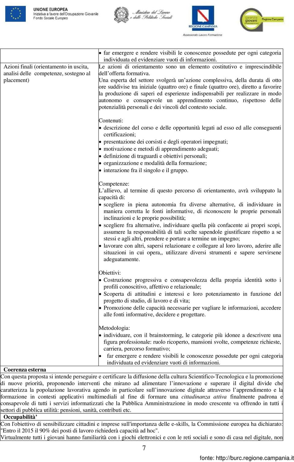 Una esperta del settore svolgerà un azione complessiva, della durata di otto ore suddivise tra iniziale (quattro ore) e finale (quattro ore), diretto a favorire la produzione di saperi ed esperienze