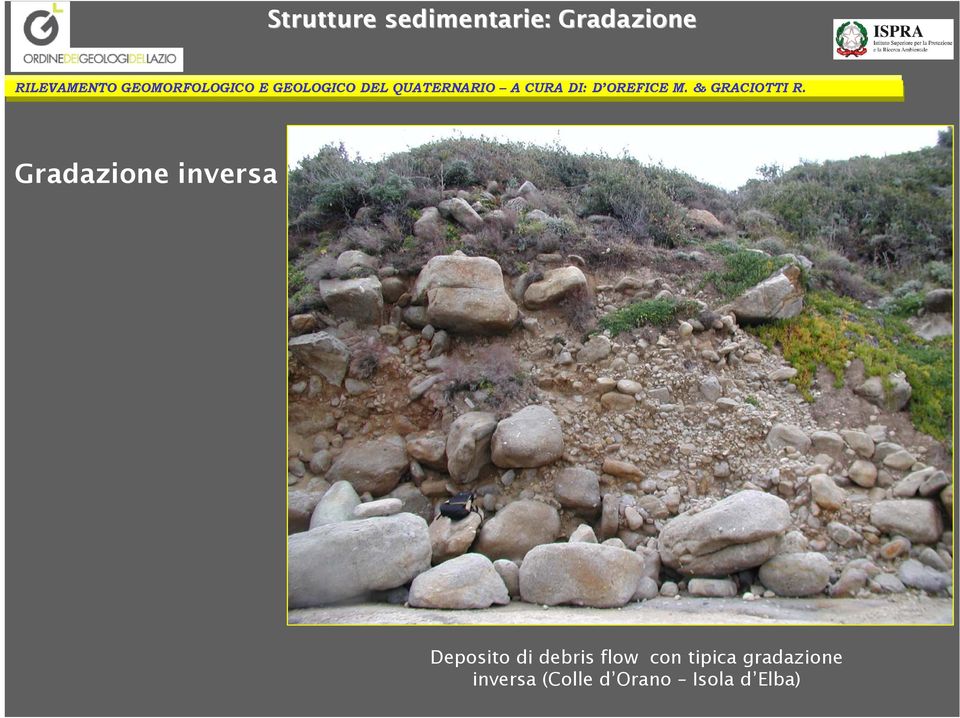 Deposito di debris flow con