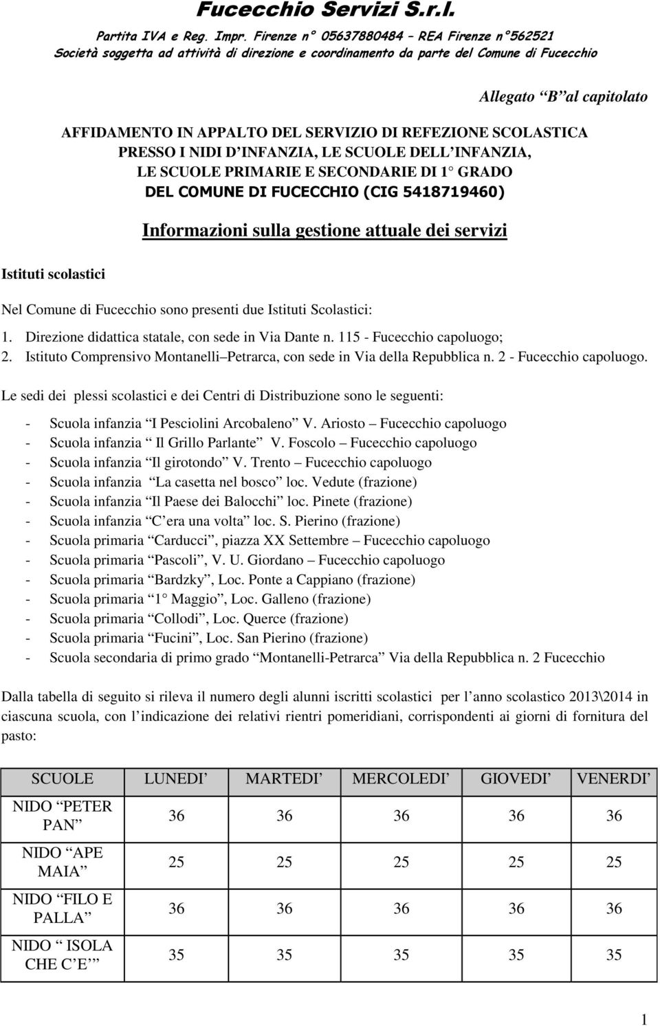 115 - Fucecchio capoluogo; 2. Istituto Comprensivo Montanelli Petrarca, con sede in Via della Repubblica n. 2 - Fucecchio capoluogo.