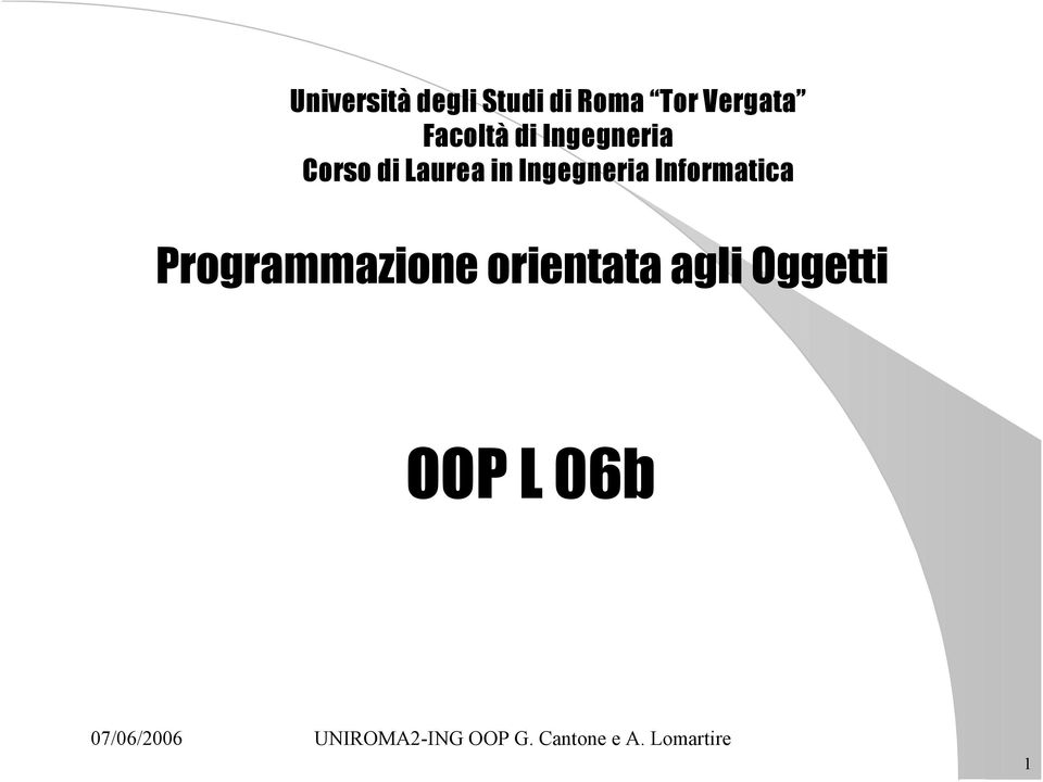 Laurea in Ingegneria Informatica