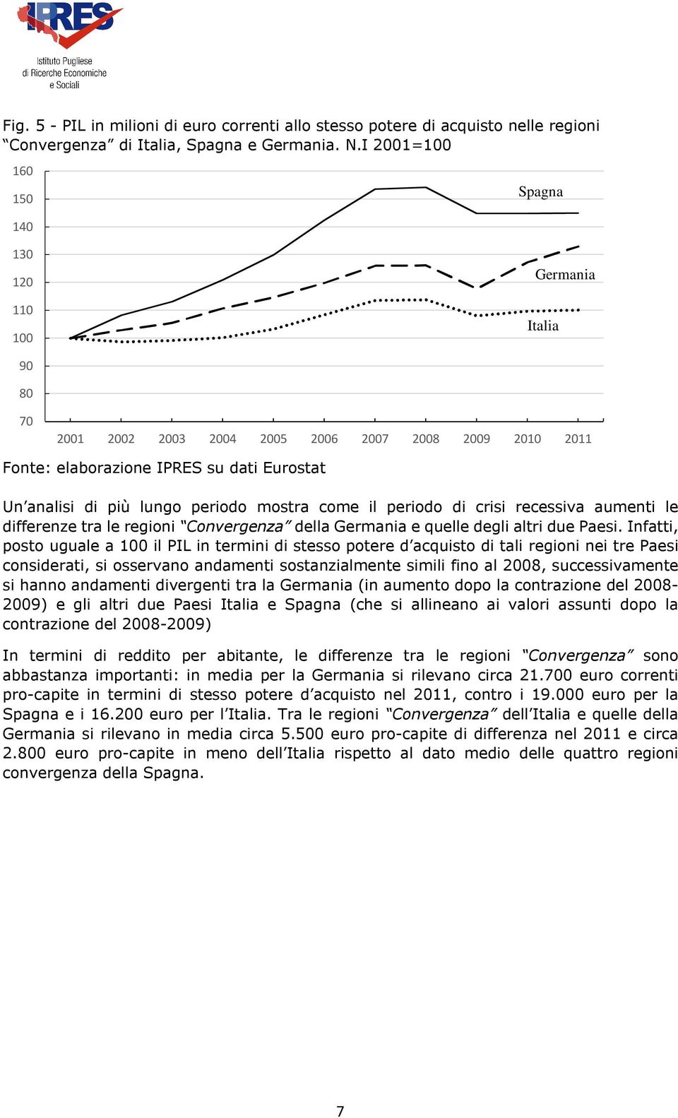 tra le regioni Convergenza della e quelle degli altri due Paesi.