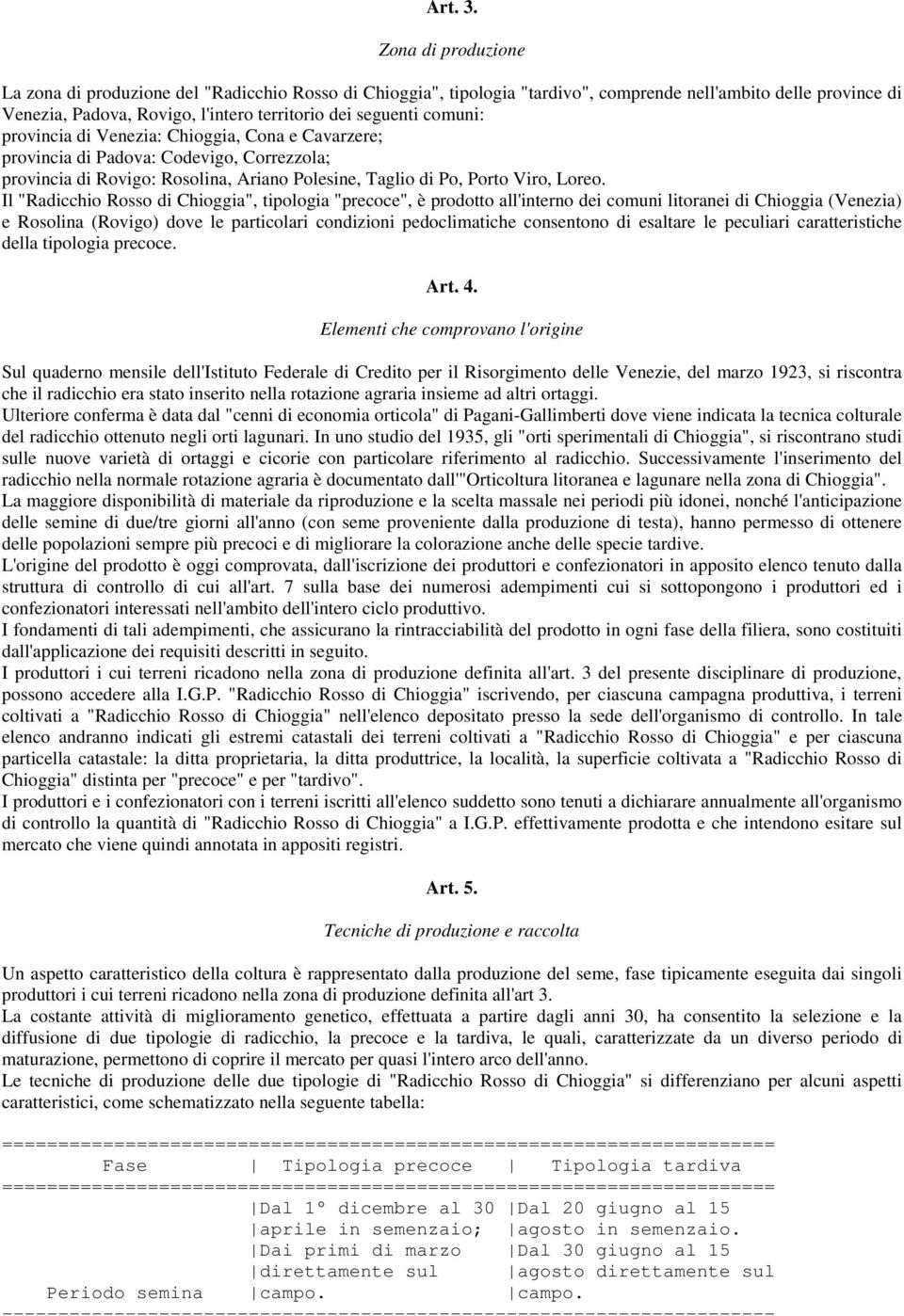 comuni: provincia di Venezia: Chioggia, Cona e Cavarzere; provincia di Padova: Codevigo, Correzzola; provincia di Rovigo: Rosolina, Ariano Polesine, Taglio di Po, Porto Viro, Loreo.