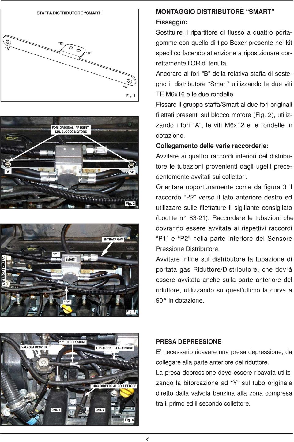 OR di tenuta. Ancorare ai fori della relativa staffa di sostegno il distributore Smart utilizzando le due viti TE M6x16 e le due rondelle.