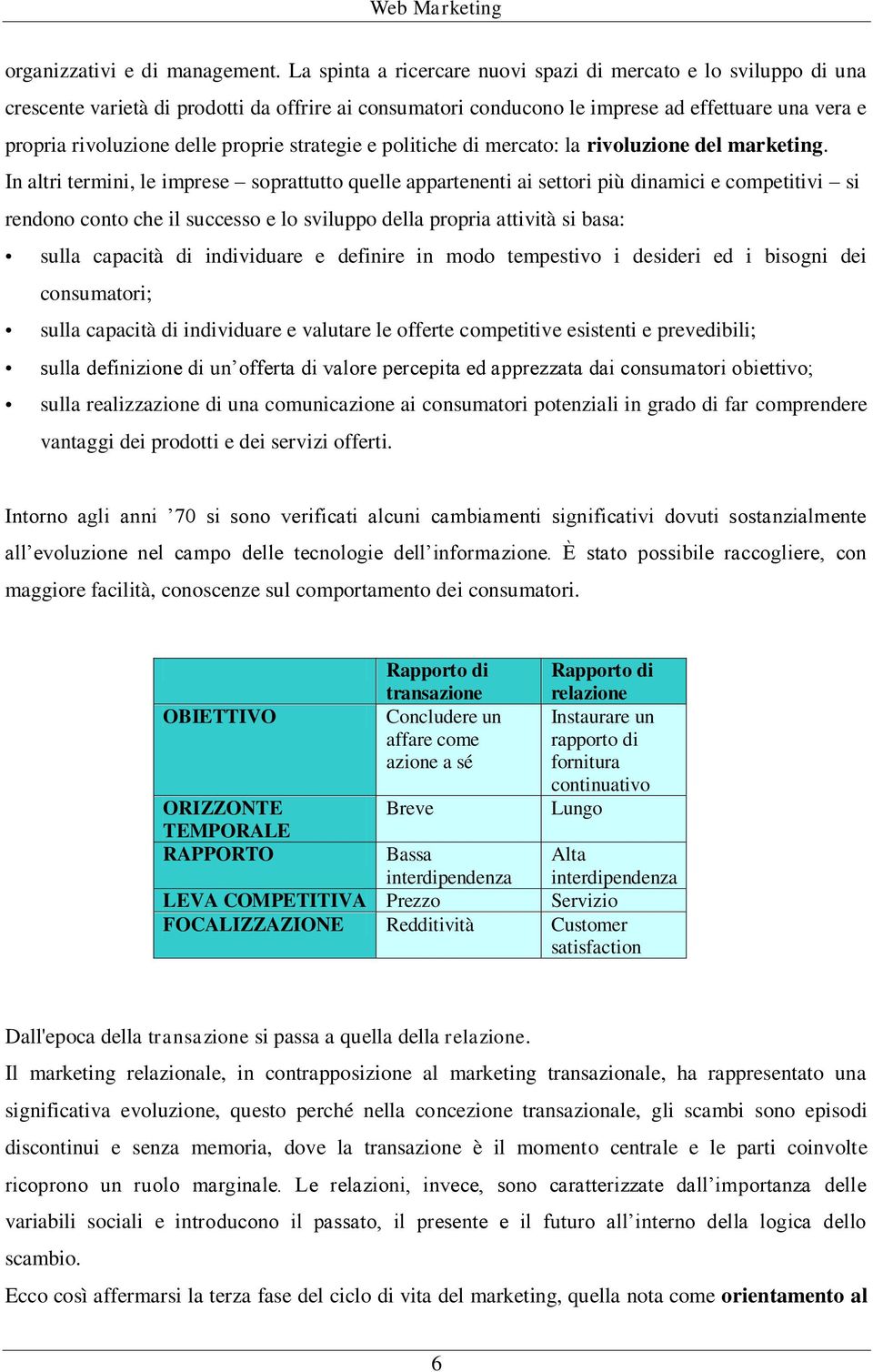 proprie strategie e politiche di mercato: la rivoluzione del marketing.