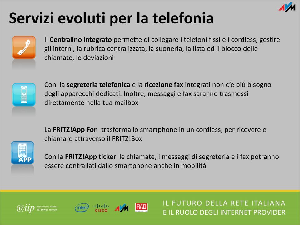 dedicati. Inoltre, messaggi e fax saranno trasmessi direttamente nella tua mailbox La FRITZ!