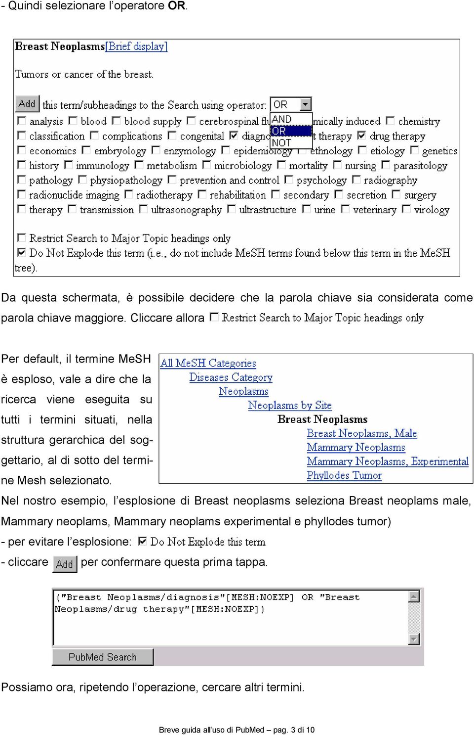 al di sotto del termine Mesh selezionato.