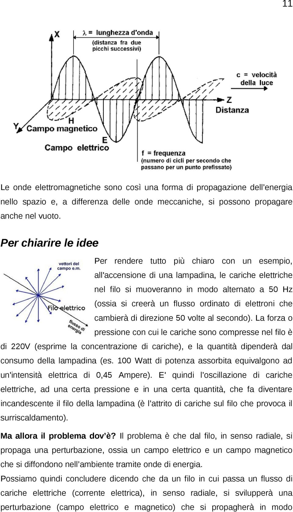 ordinato di elettroni che cambierà di direzione 50 volte al secondo).