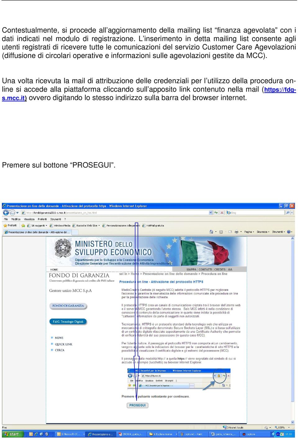 circolari operative e informazioni sulle agevolazioni gestite da MCC).