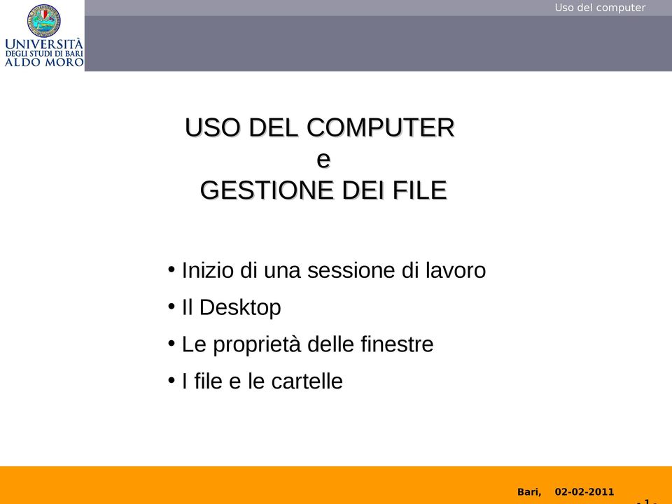 lavoro Il Desktop Le proprietà