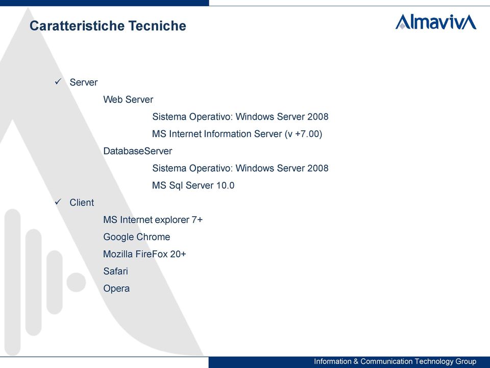 00) DatabaseServer Sistema Operativo: Windows Server 2008 MS Sql