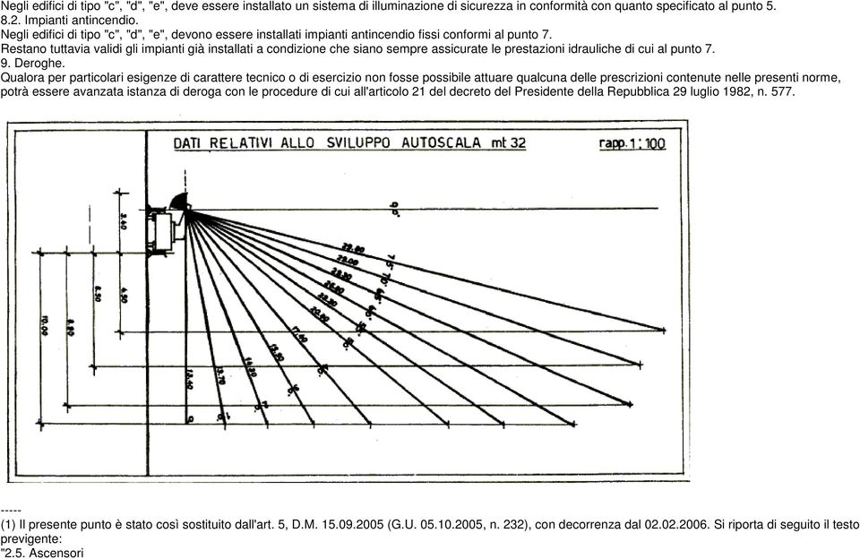 Restano tuttavia validi gli impianti già installati a condizione che siano sempre assicurate le prestazioni idrauliche di cui al punto 7. 9. Deroghe.