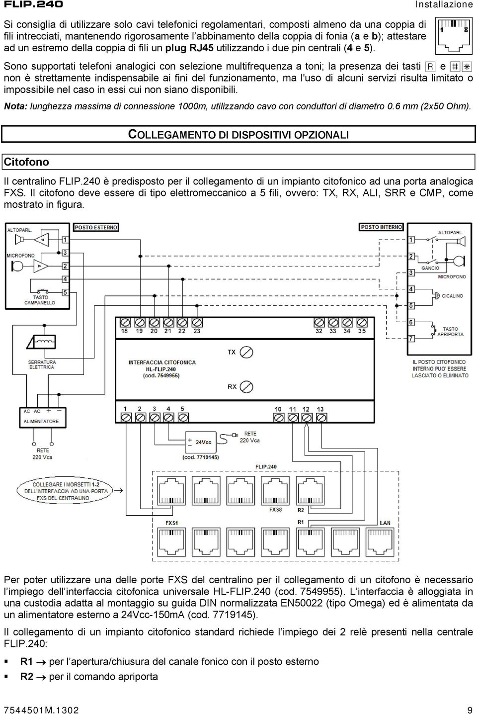 Sono supportati telefoni analogici con selezione multifrequenza a toni; la presenza dei tasti ê e op non è strettamente indispensabile ai fini del funzionamento, ma l'uso di alcuni servizi risulta