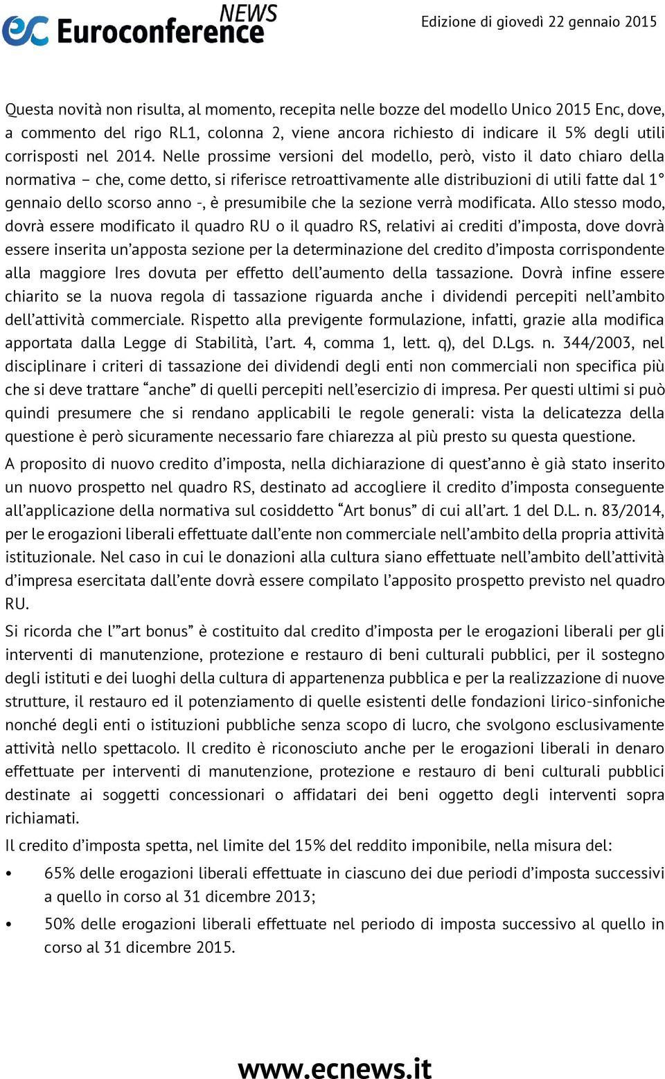 -, è presumibile che la sezione verrà modificata.