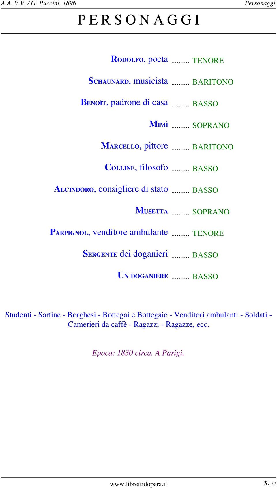 .. TENORE SERGENTE dei doganieri... BASSO UN DOGANIERE.