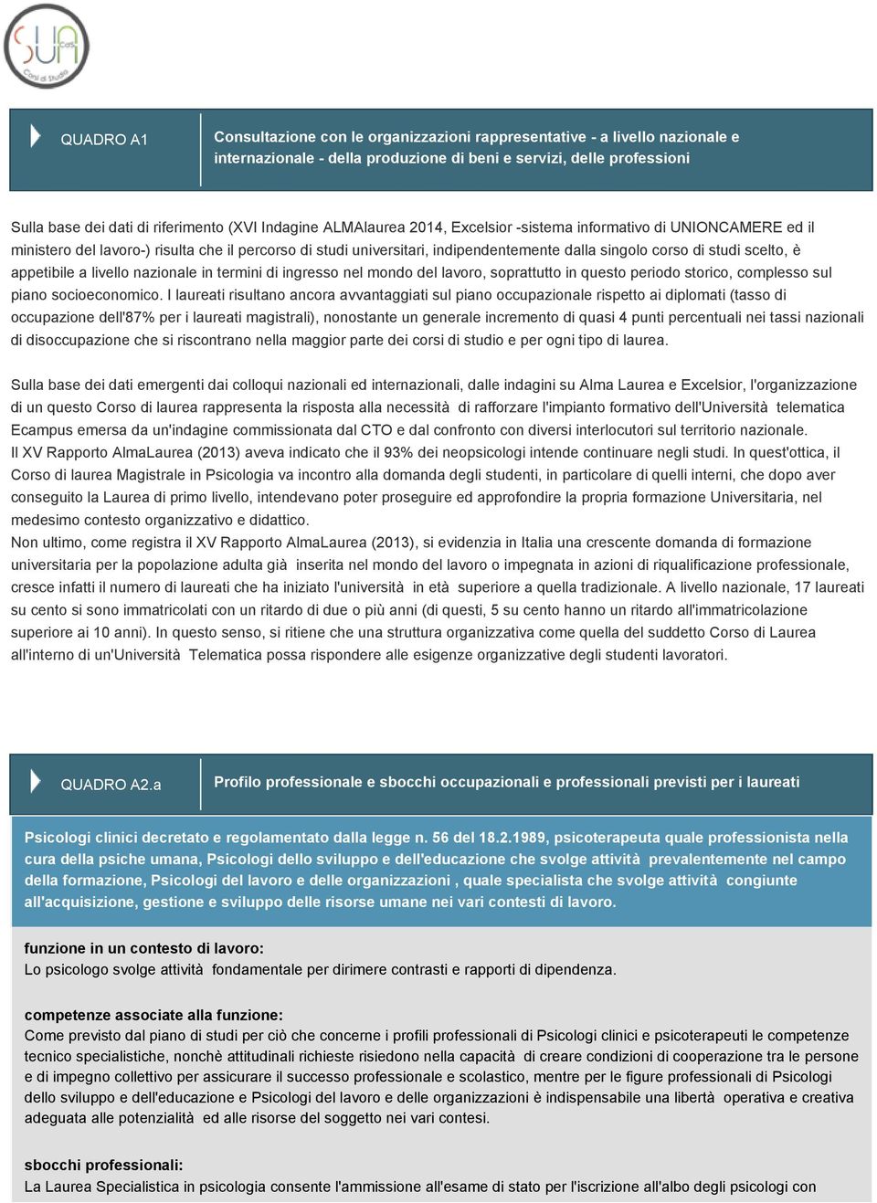 scelto, è appetibile a livello nazionale in termini di ingresso nel mondo del lavoro, soprattutto in questo periodo storico, complesso sul piano socioeconomico.