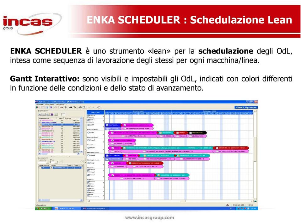 ogni macchina/linea.