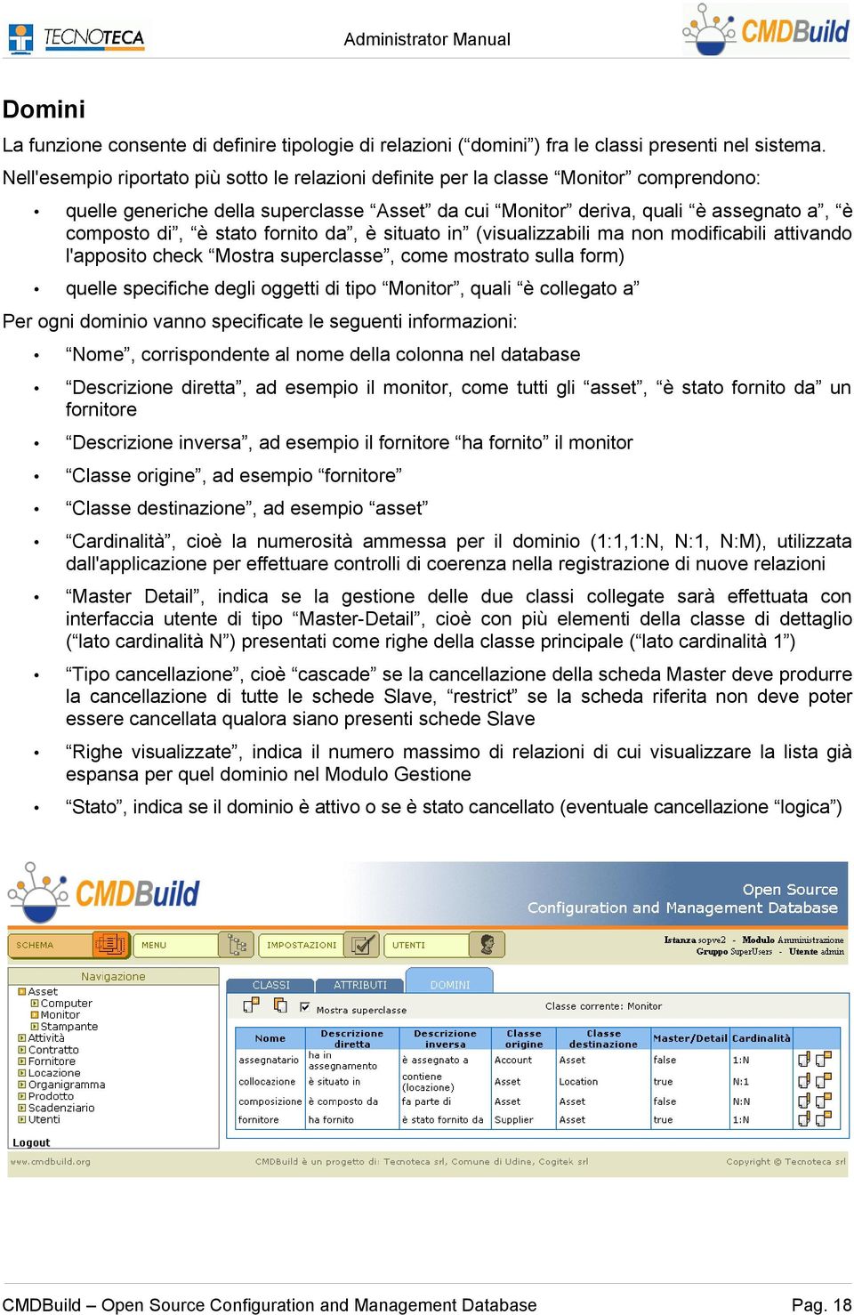 fornito da, è situato in (visualizzabili ma non modificabili attivando l'apposito check Mostra superclasse, come mostrato sulla form) quelle specifiche degli oggetti di tipo Monitor, quali è